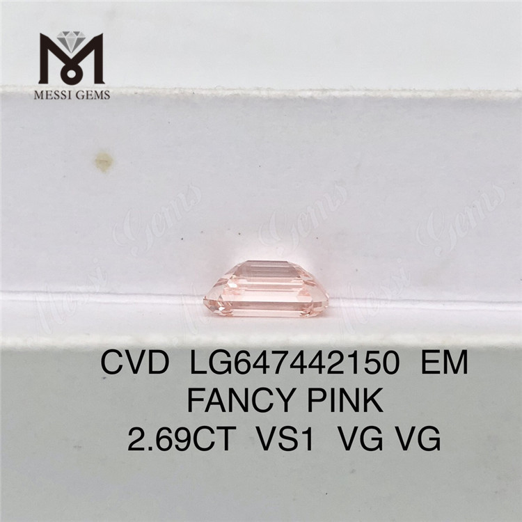 Diamanti fabbricati rosa fantasia EM da 2,69 ct VS1 CVD LG647442150 