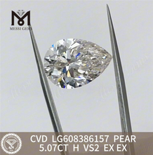 5.07CT PEAR H VS2 Diamanti creati in laboratorio da igi Brilliance certificata IGI丨Messigems LG608386157 
