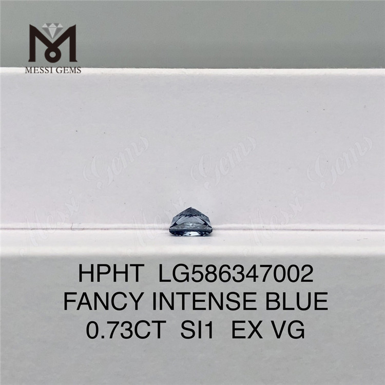 0,73CT SI1 EX VG SQ HPHT Fancy blu intenso HPHT diamante LG586347002