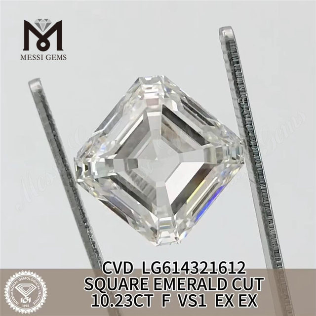 Diamanti certificati IGI F VS1 TAGLIO SMERALDO QUADRATO da 10,23 ct CVD LG614321612 丨Messigems
