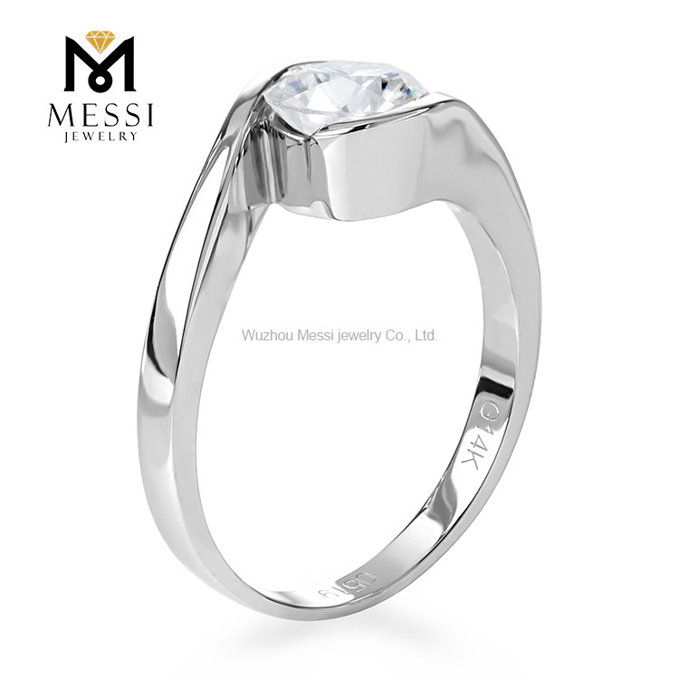 Anello solitario in oro 0.3CT 0.5CT 9K 10K 14K 18K IGI