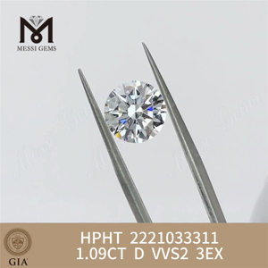 1.09CT D VVS2 3EX HPHT gia realizzato in laboratorio diamante 2221033311丨Messigems 