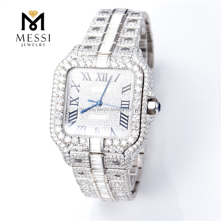Orologi alla moda economici Moissanite Watch prezzo all'ingrosso