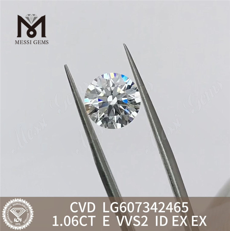 1.06CT CVD E VVS2 prezzo di diamante coltivato in laboratorio da 1 carato per B2B丨Messigems LG607342465 