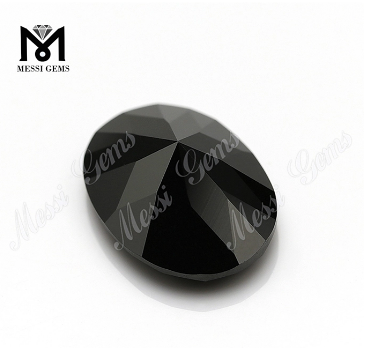 pietre di moissanite sfuse di forma ovale nere 8x10mm prezzo di fabbrica gemme in stock