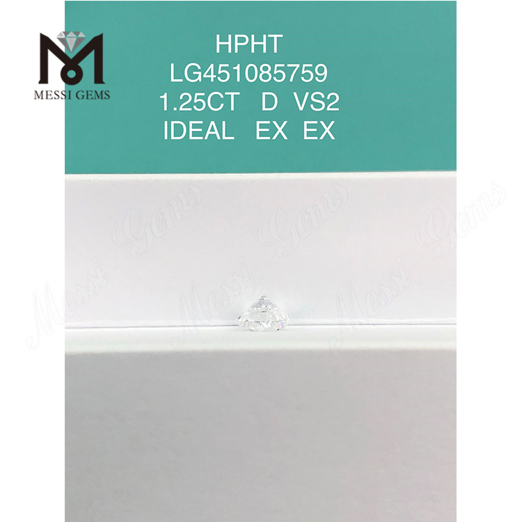 Diamanti da laboratorio HPHT 1,25 ct D VS2 RD BRILLANTE