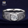 Anello da uomo fashion moissanite in oro bianco 1 carato