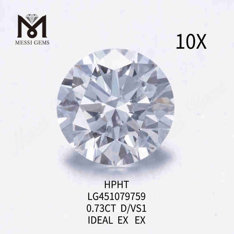 0.73CT D/VS1 diamante sciolto in laboratorio IDEAL EX EX
