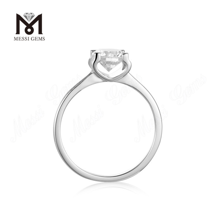 Messi Gems fidanzamento 1 carato moissanite diamante 925 anelli in argento sterling donne per il matrimonio