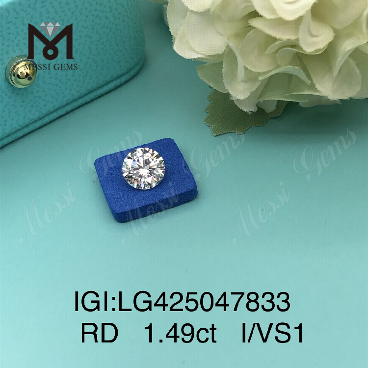 1,49 carati I/VS1 3VG Diamante rotondo da 1,5 carati creato in laboratorio