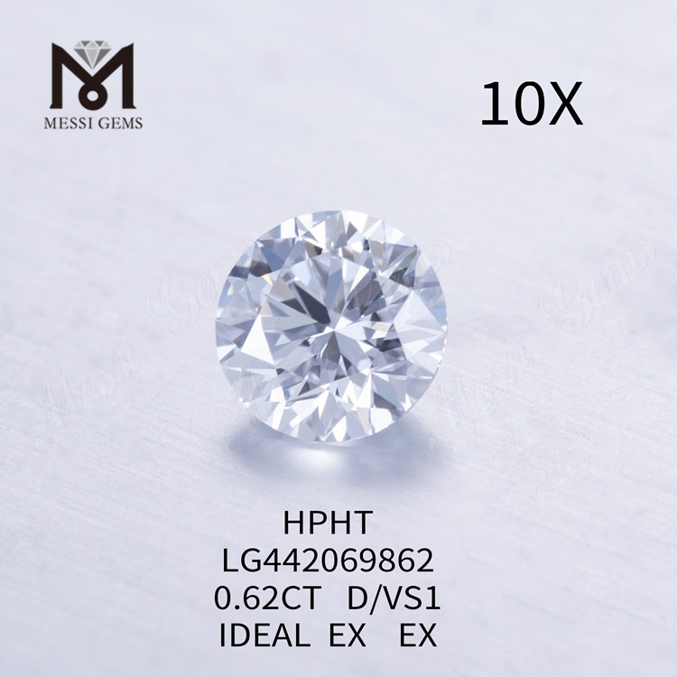 D VS1 Diamante rotondo coltivato in laboratorio da 0,62 ct IDEALE Diamante artificiale economico