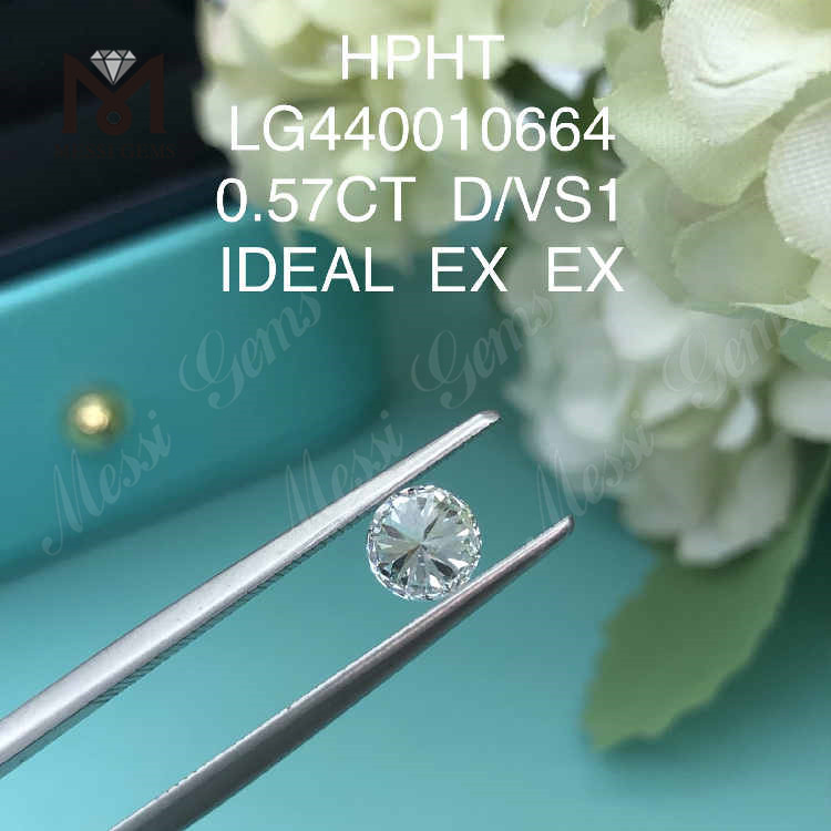 0.57CT D/VS1 diamanti rotondi cresciuti in laboratorio online IDEALE