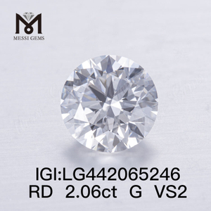 2.06ct G VS2 Round Cut EX 2 carati lab prezzo del diamante