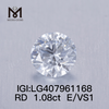 1.08CT E/VS1 rotondo IGI diamante coltivato in laboratorio Diamante da laboratorio da 1ct in vendita