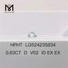 0.63CT D VS2 ID EX EX Diamanti da laboratorio Diamante da laboratorio HPHT 