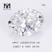 2.06CT E VVS1 VG Diamante coltivato in laboratorio VG Diamante da laboratorio HPHT OV 