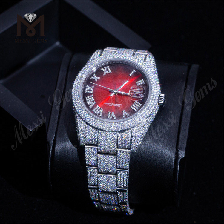orologio vvs moissanite bianco