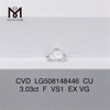 3.03CT F cushion cvd lab diamond sciolti diamanti artificiali in vendita