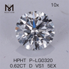 Diamante da laboratorio HPHT da 0,62 ct D VS1 5EX diamante artificiale