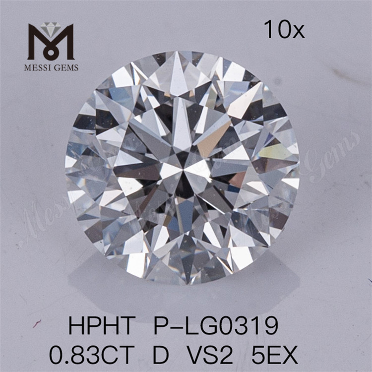 Diamante da laboratorio HPHT da 0,83 ct D VS2 5EX Diamanti da laboratorio sciolti 