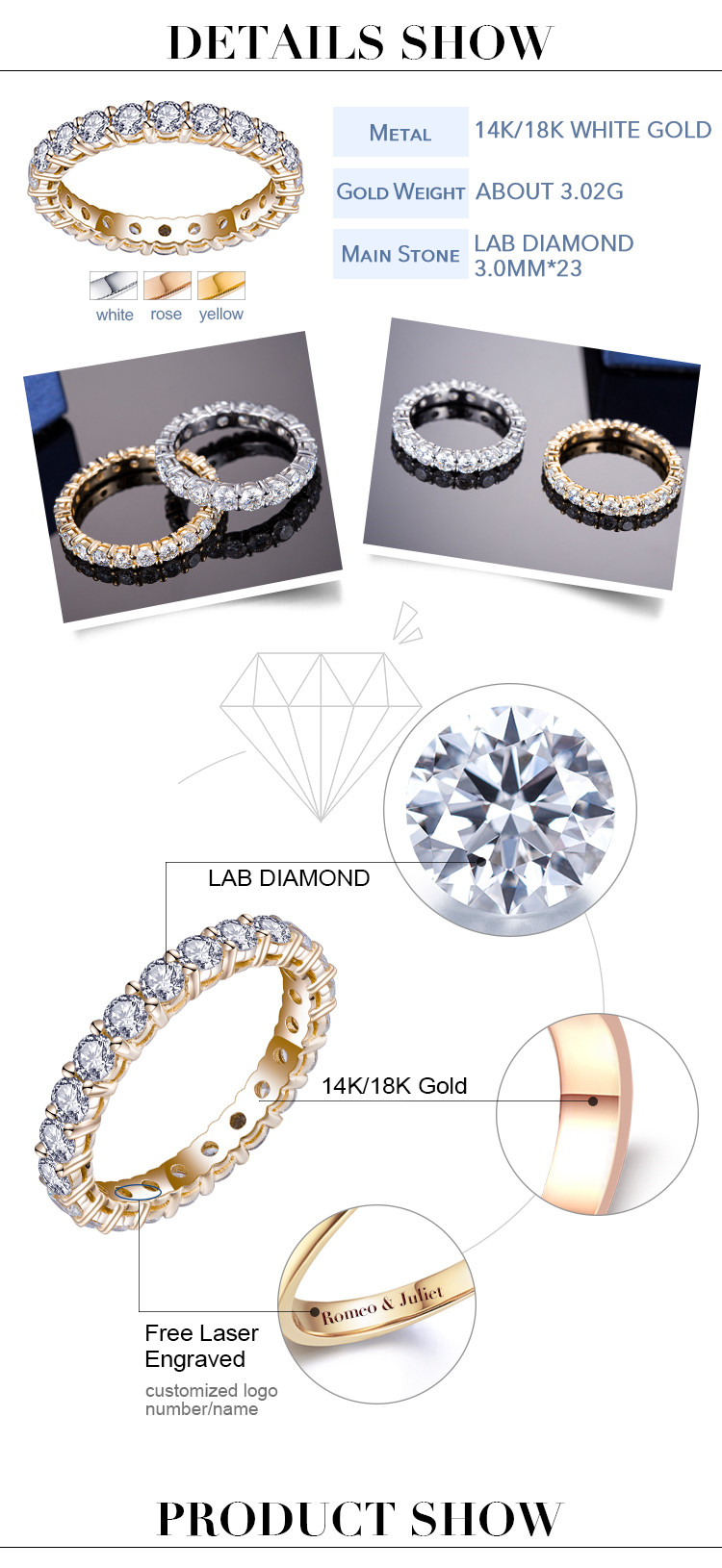 anello di diamanti fatto dall'uomo