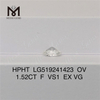 Diamanti da laboratorio HPHT da 1,52 ct F VS1 EX VG OV