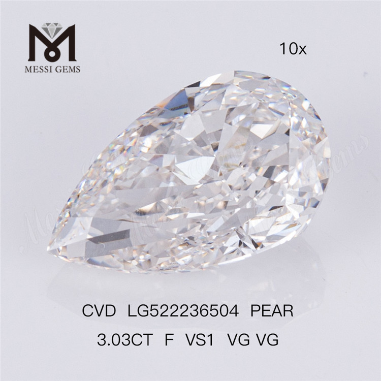 3.03CT F VS1 VG VG CVD Lab Diamante PS 