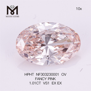 1.01CT OV FANCY PINK VS1 EX EX diamanti rosa man made HPHT NF303230001