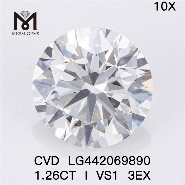 1.26CT I VS1 3EX diamante coltivato in laboratorio 1.25 carati diamante coltivato in laboratorio prezzo all'ingrosso