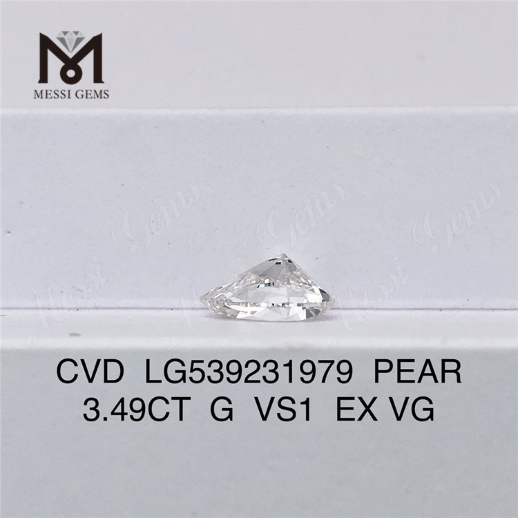 Prezzo del diamante da laboratorio 3.49CT Forma a pera G VS Prezzo all\'ingrosso del diamante da laboratorio