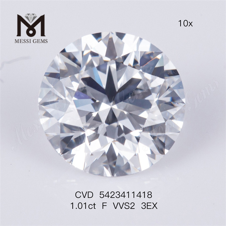 Diamante coltivato in laboratorio da 1,01 ct Prezzo F VVS2 3EX Diamanti coltivati ​​sciolti creati in laboratorio in vendita