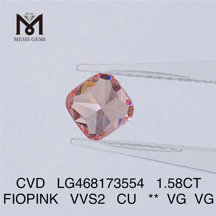 1.58CT FIOPINK VVS2 CU VG VG CVD fornitore di diamanti coltivati ​​in laboratorio LG468173554