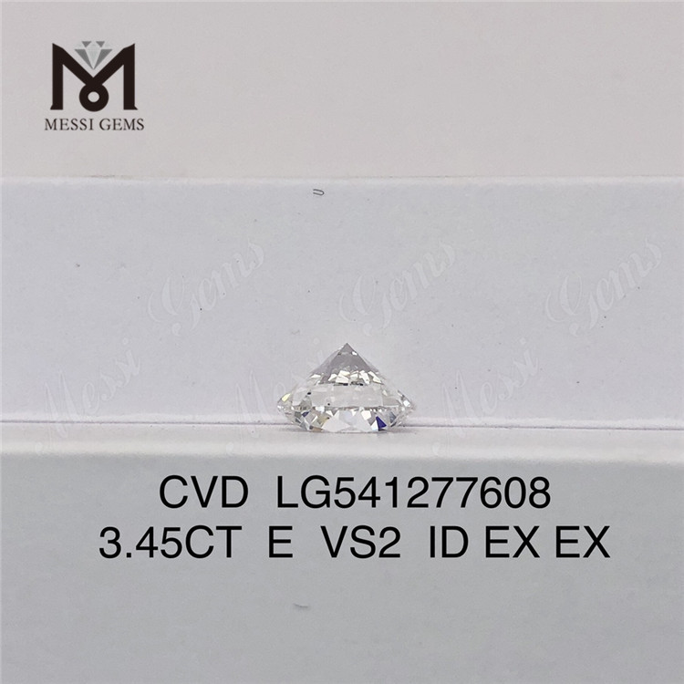 3.45CT E diamante da laboratorio sciolto forma rotonda cvd diamante da laboratorio in vendita