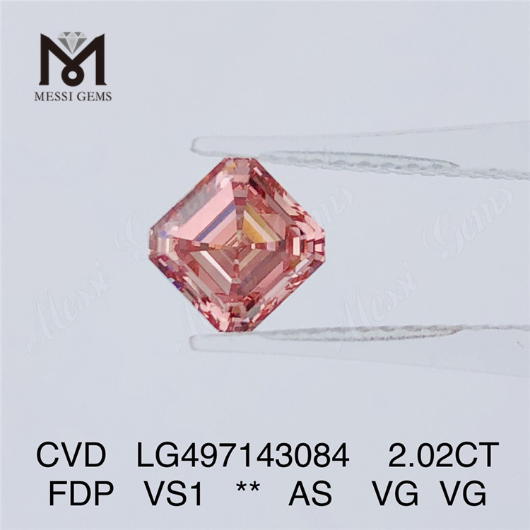 2.02CT FANCY DEEP PINK VS1 AS VG Diamante da laboratorio VG CVD LG497143084