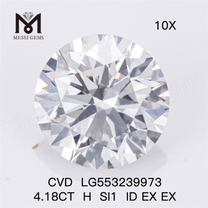 Diamanti da laboratorio sciolti colore 4.18CT H SI1 ID EX EX diamante coltivato in laboratorio prezzo all'ingrosso