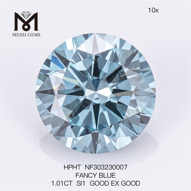 1.01CT FANCY BLUE SI1 GOOD EX GOOD prezzo all'ingrosso diamante da laboratorio HPHT NF303230007 