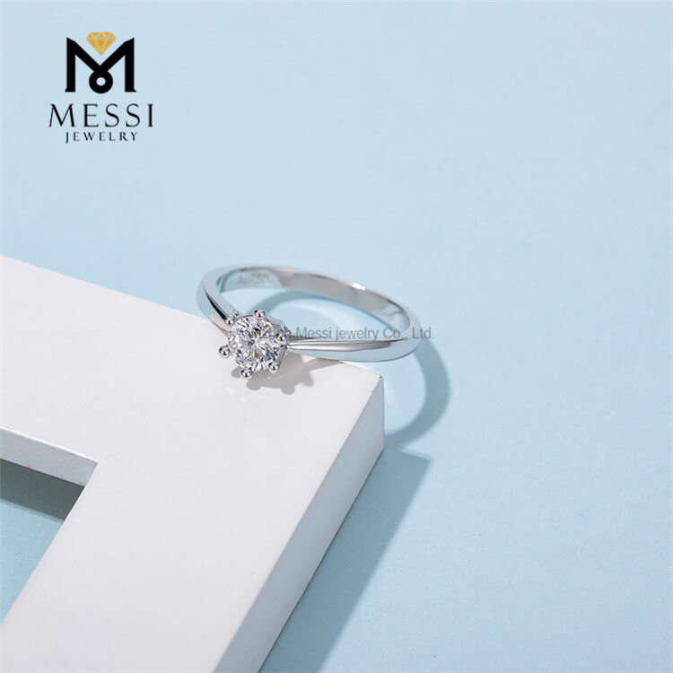 Anello eternità moissanite in argento 925 coppia di alta qualità a prezzo intero