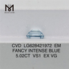 Diamanti da laboratorio EM FANCY INTENSE BLUE da 5,02CT VS1 CVD LG628421972丨Messigems 