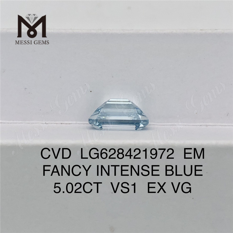 Diamanti da laboratorio EM FANCY INTENSE BLUE da 5,02CT VS1 CVD LG628421972丨Messigems 