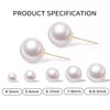 Orecchini con perle classiche da 18 carati AKOYA da 4-5 mm per donna