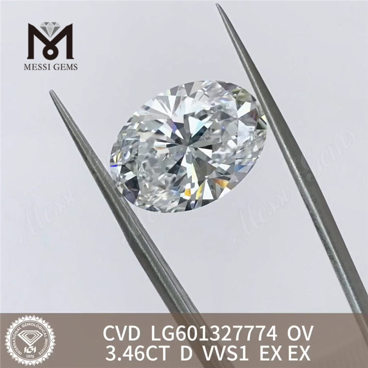 3.46CT D VVS1 ov cvd diamante in linea LG601327774 