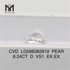 8.24CT D VS1 PEAR CVD diamanti fabbricati in laboratorio Prezzo all\'ingrosso丨Messigems LG598382819