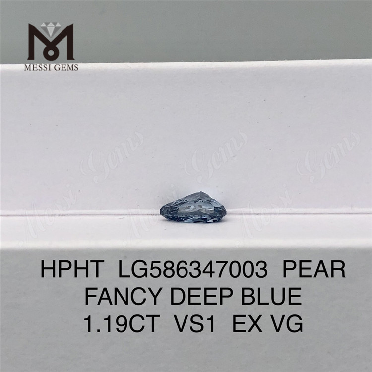 1.19CT VS1 PEAR FANCY DEEP BLUE EX VG HPHT Costo diamante blu Hpht LG586347003