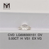 Diamanti creati da 5.00CT H VS1 EX VG OV in vendita Brillantezza certificata IGI丨Messigems LG608300151 