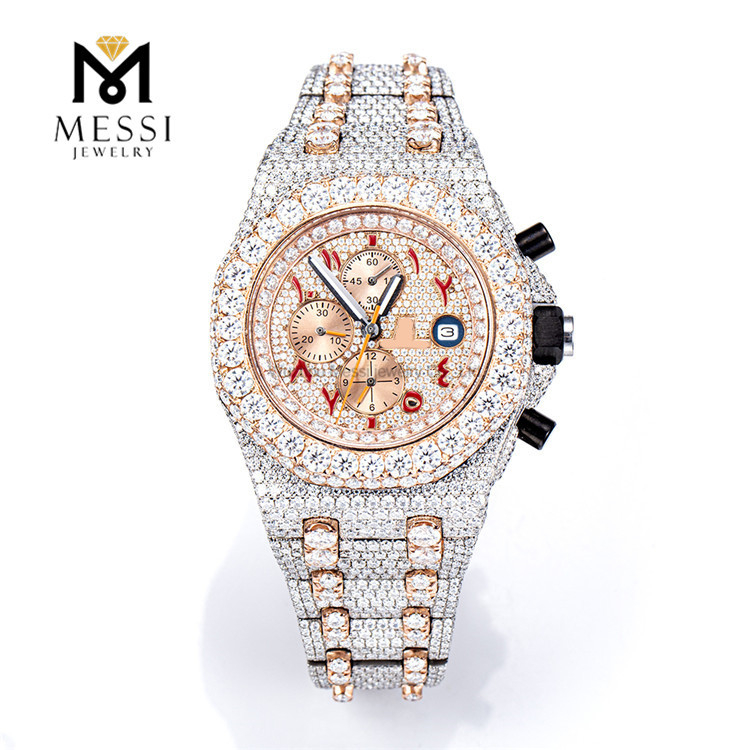 Orologio Moissanite sofisticato ed elegante da uomo