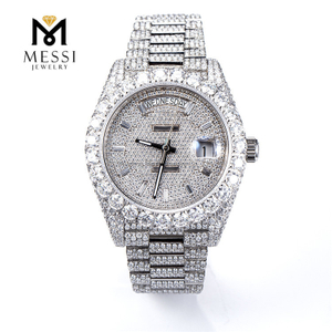 Orologio con diamanti Sparkling Brilliance VVS Moissanite di qualità premium