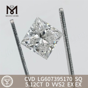 5.12CT D SQ VVS2 diamante coltivato in laboratorio Cina CVD IGI LG607395170