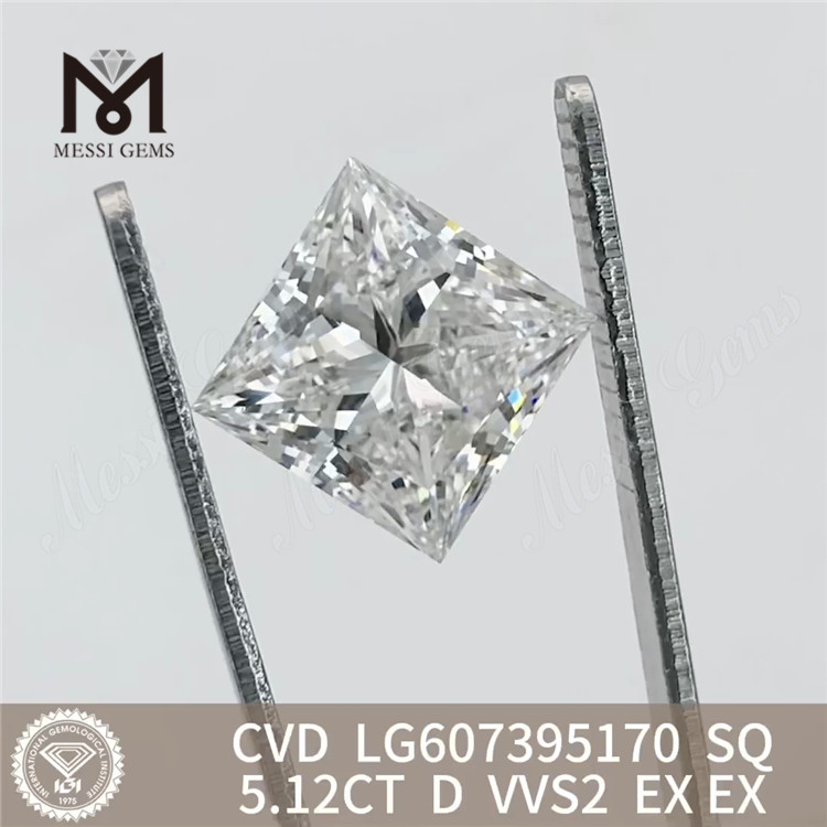 5.12CT D SQ VVS2 diamante coltivato in laboratorio Cina CVD IGI LG607395170