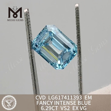 Diamante CVD coltivato in laboratorio EM VS2 FANCY INTENSE BLUE da 6,29 CT丨Messigems CVD LG617411393