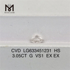 3.05CT G VS1 HS CVD diamanti realizzati in laboratorio all'ingrosso LG633451231丨Messigems 